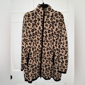 Rachel Zoe Tan and Black Teddy Jacket